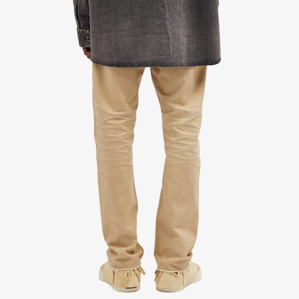 Fear of God Men's Straight 5-Pocket Jeans Washed Dune